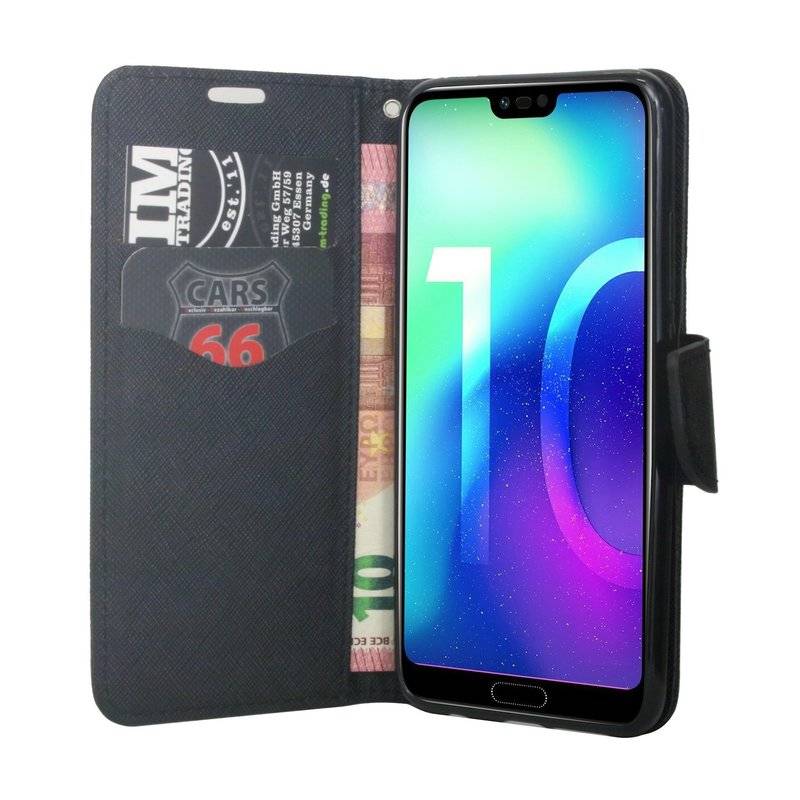 Honor 10 Handyhülle Tasche Flip Case Smartphone Schutzhülle Schwarz