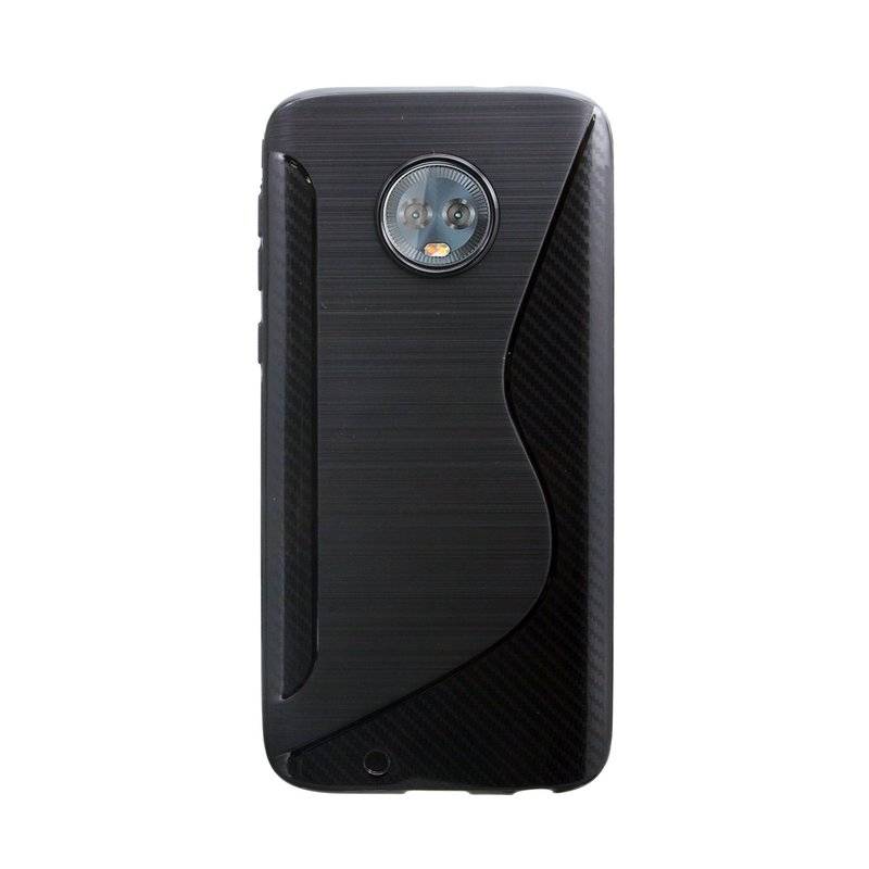 Motorola G6 Handy Silikon Schutzhülle Cover Case Schwarz