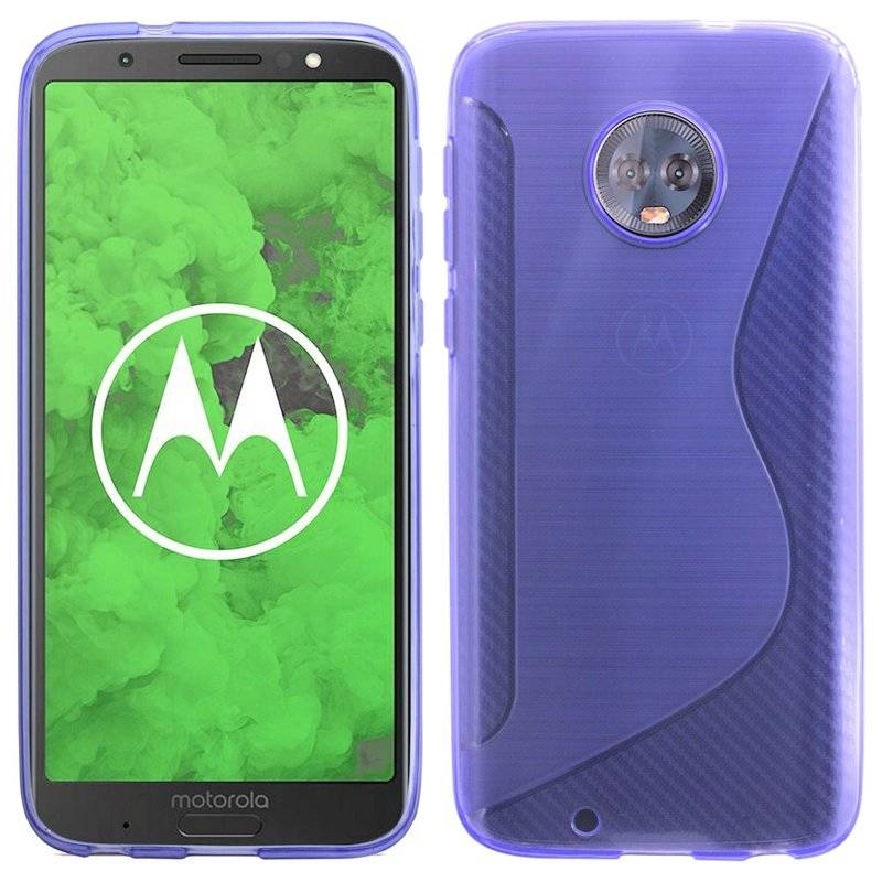 Motorola G6 Handy Silikon Schutzhülle Cover Case Lila