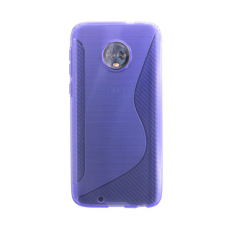 Motorola G6 Handy Silikon Schutzhülle Cover Case Lila