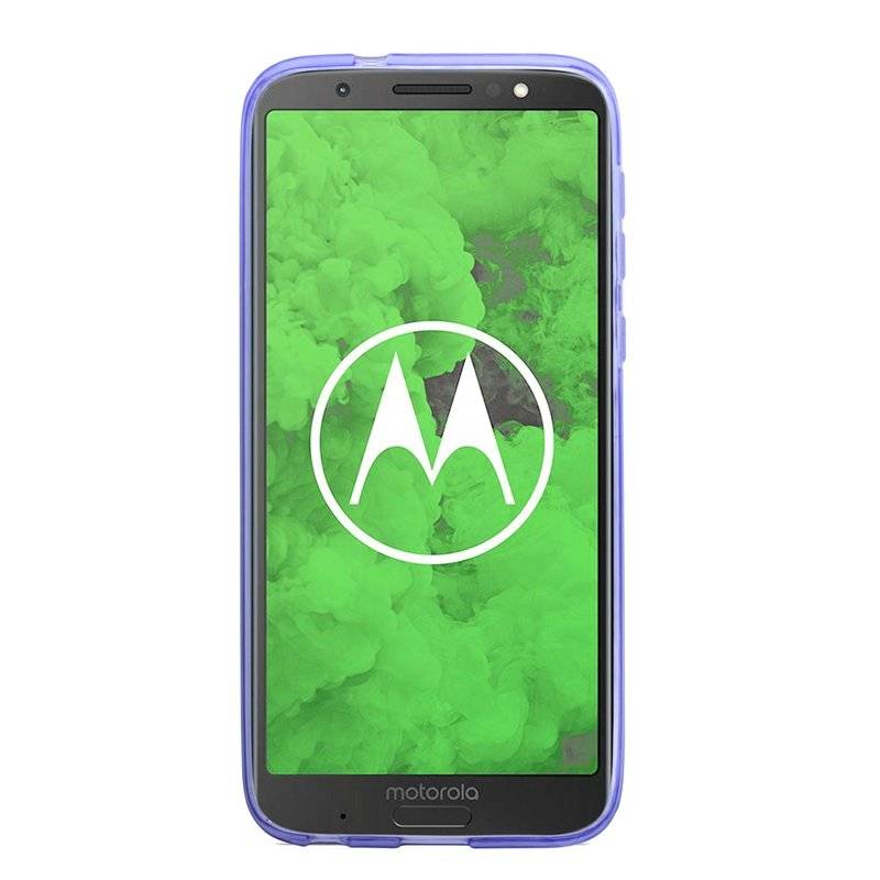 Motorola G6 Handy Silikon Schutzhülle Cover Case Lila