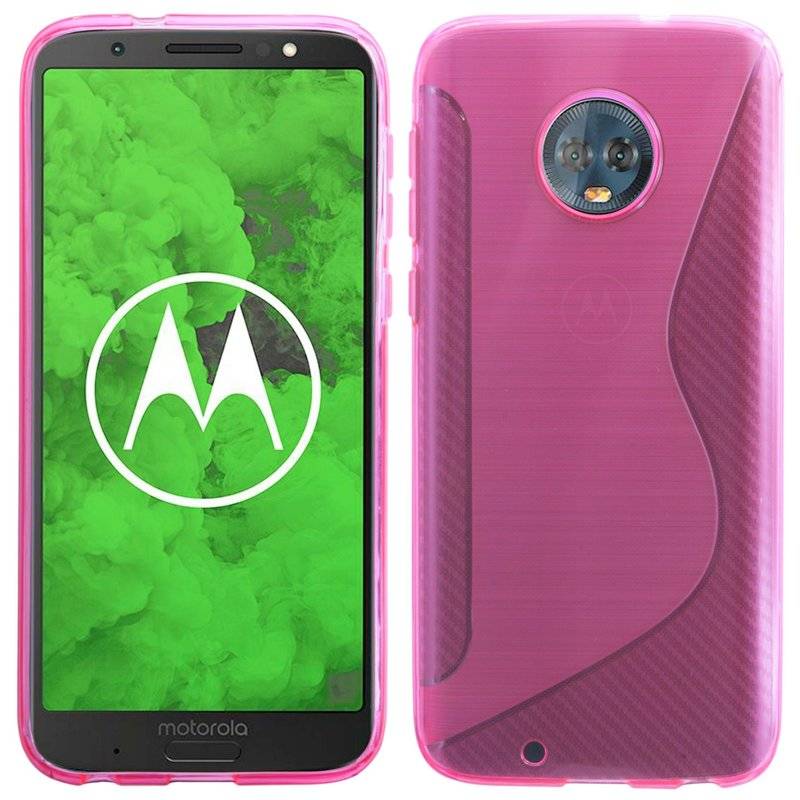 Motorola G6 Handy Silikon Schutzhülle Cover Case Pink