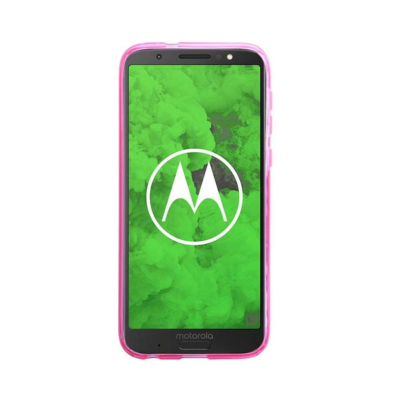 Motorola G6 Handy Silikon Schutzhülle Cover Case Pink