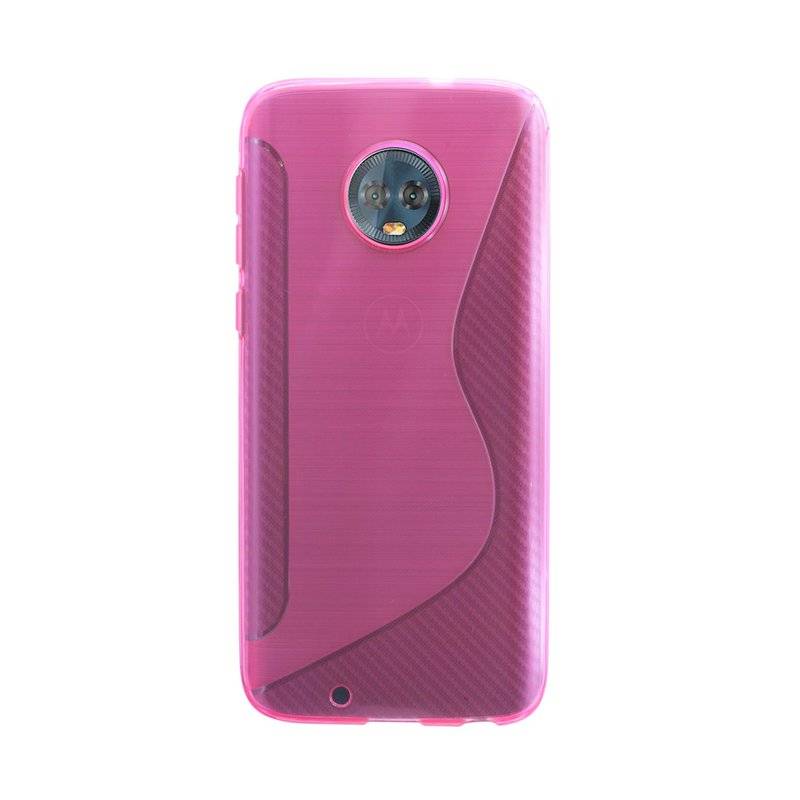 Motorola G6 Handy Silikon Schutzhülle Cover Case Pink