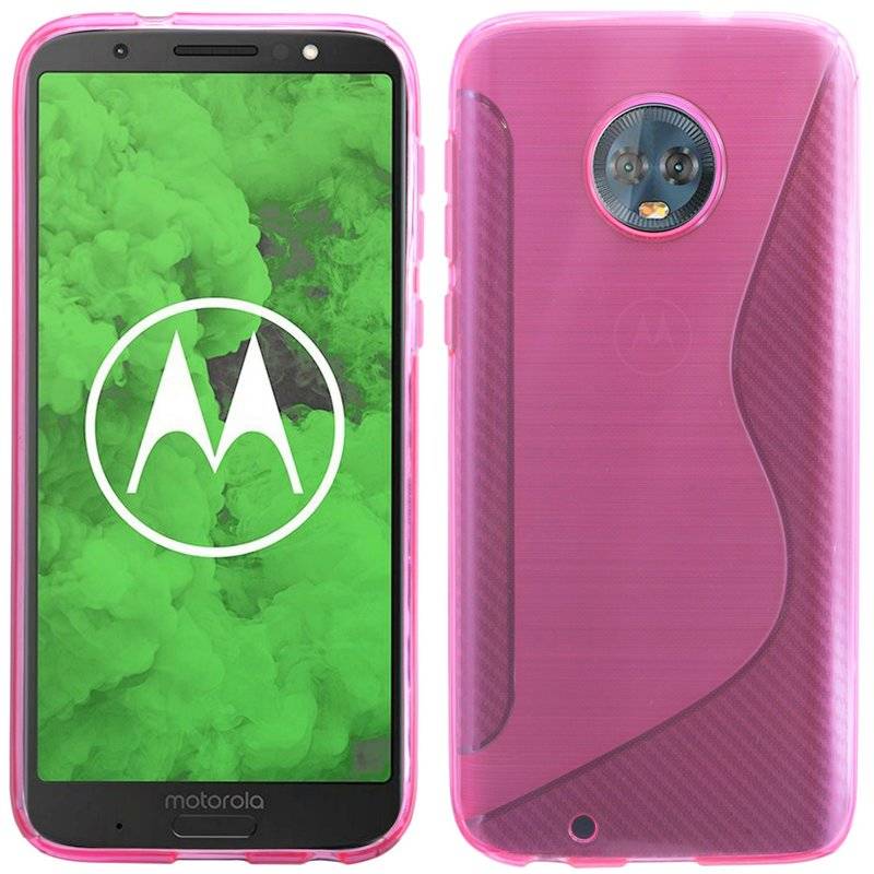 Motorola Moto G6 Plus Handy Silikon Schutzhülle Cover Case Pink
