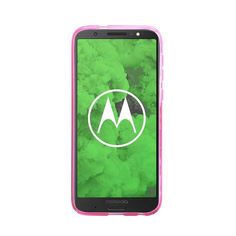Motorola Moto G6 Plus Handy Silikon Schutzhülle Cover Case Pink