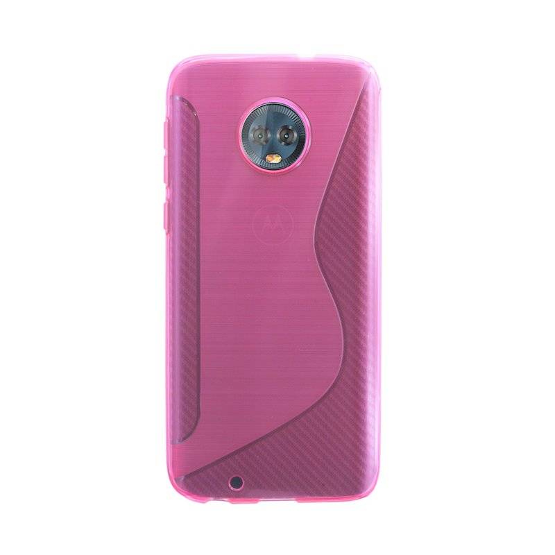 Motorola Moto G6 Plus Handy Silikon Schutzhülle Cover Case Pink