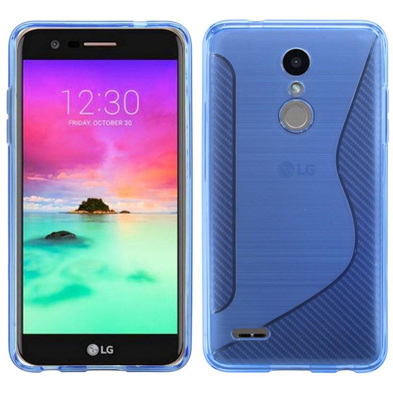 LG K9 Handy Silikon Schutzhülle Cover Case Blau