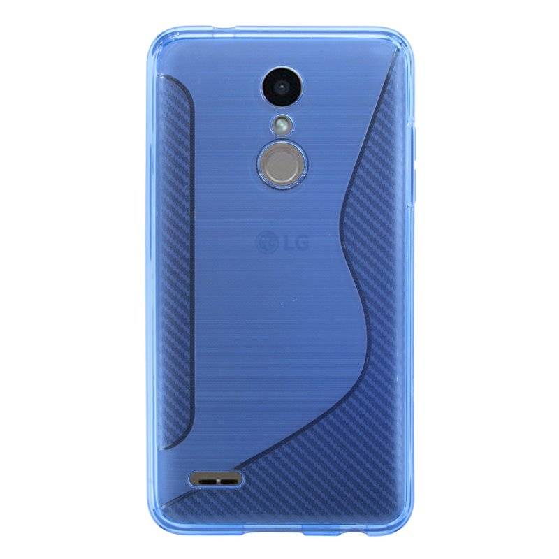 LG K9 Handy Silikon Schutzhülle Cover Case Blau