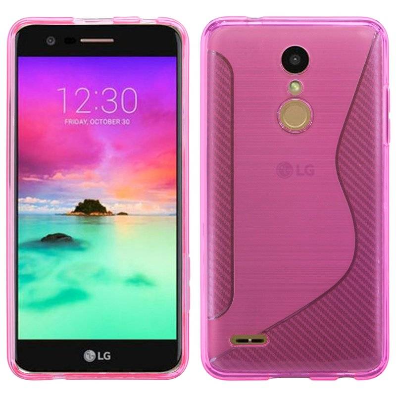 LG K9 Handy Silikon Schutzhülle Cover Case Pink