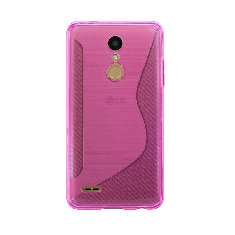 LG K9 Handy Silikon Schutzhülle Cover Case Pink
