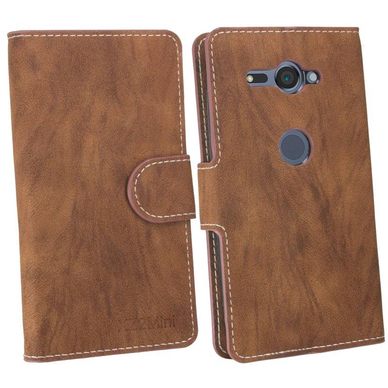 Sony Xperia XZ2 Compact Handyhülle Tasche Flip Case Smartphone Schutzhülle Anthrazit