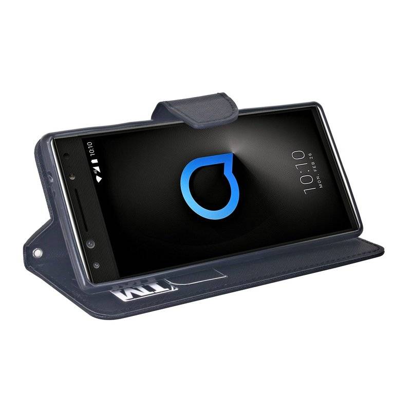 Alcatel 5 Handyhülle Tasche Flip Case Smartphone Schutzhülle Schwarz