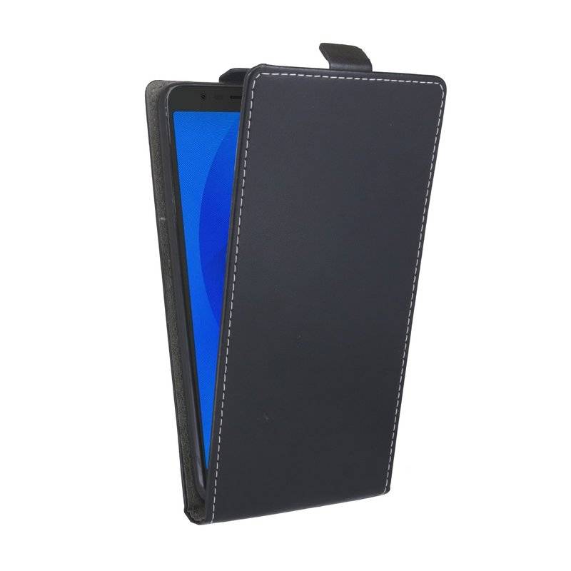Alcatel 3C Handyhülle Tasche Flip Case Smartphone Schutzhülle Schwarz