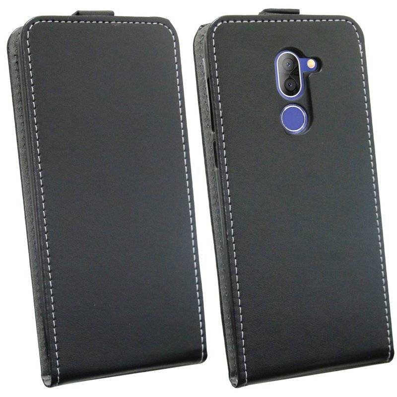 Alcatel 3X Handyhülle Tasche Flip Case Smartphone Schutzhülle Schwarz
