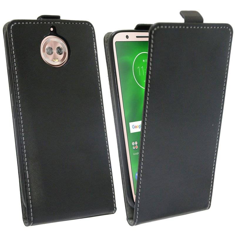 Motorola Moto G6 Handyhülle Tasche Flip Case Smartphone Schutzhülle Schwarz