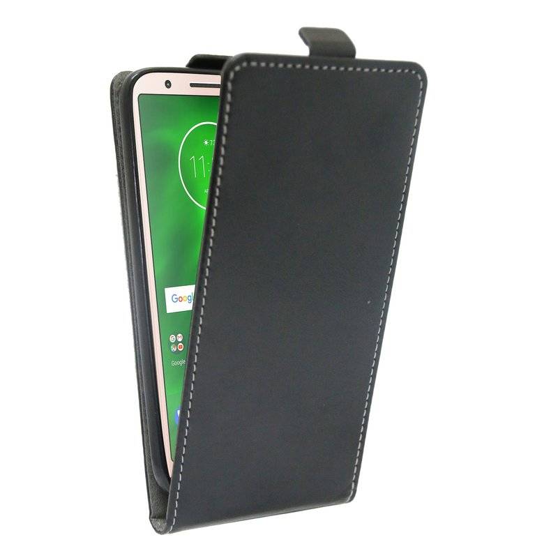 Motorola Moto G6 Handyhülle Tasche Flip Case Smartphone Schutzhülle Schwarz