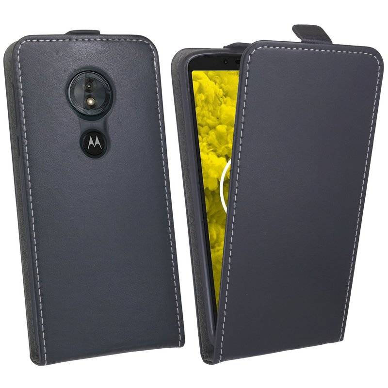 Motorola Moto G6 Play Handyhülle Tasche Flip Case Smartphone Schutzhülle Schwarz