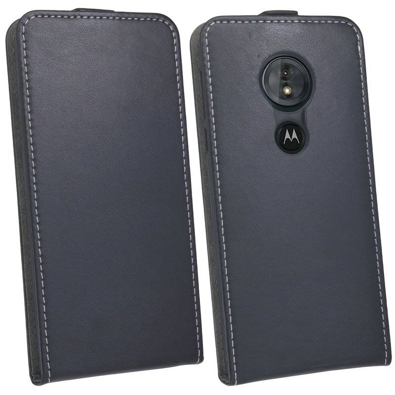 Motorola Moto G6 Play Handyhülle Tasche Flip Case Smartphone Schutzhülle Schwarz