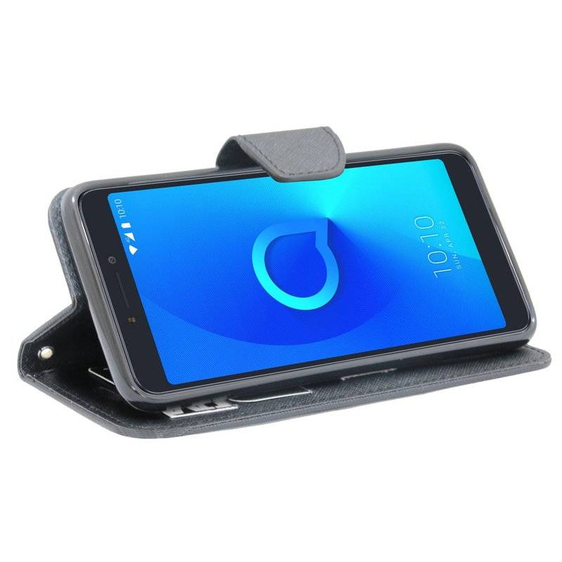 Alcatel 3V Handyhülle Tasche Flip Case Smartphone Schutzhülle Schwarz