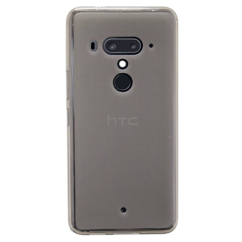 HTC U12+ Handy Silikon Schutzhülle Cover Case Grau