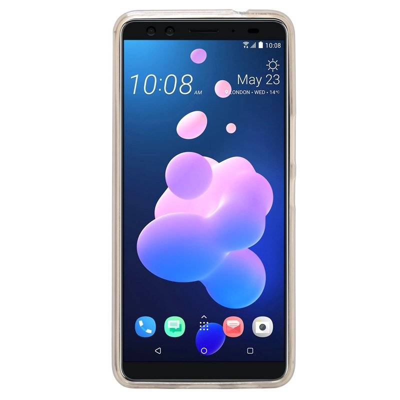 HTC U12+ Handy Silikon Schutzhülle Cover Case Grau