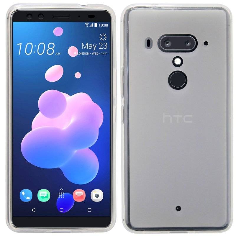 HTC U12+ Handy Silikon Schutzhülle Cover Case Transparent