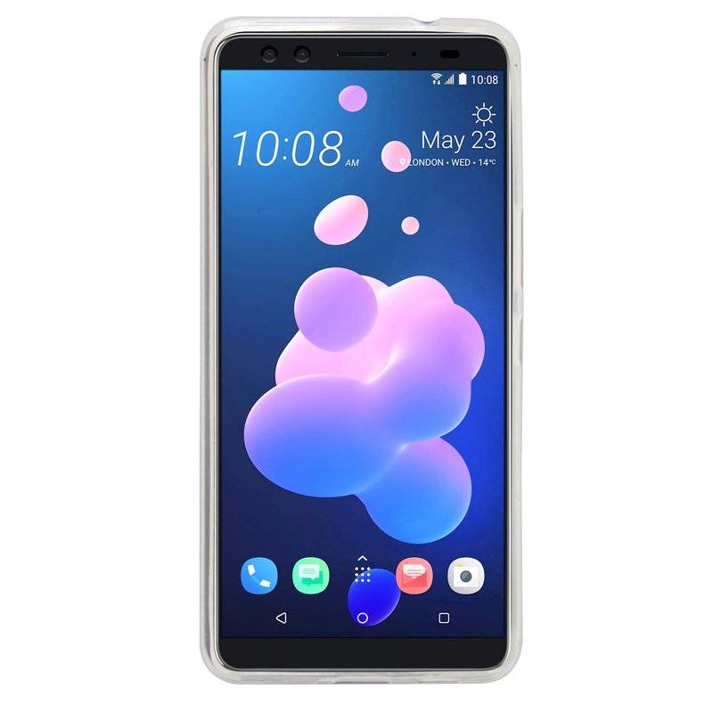HTC U12+ Handy Silikon Schutzhülle Cover Case Transparent