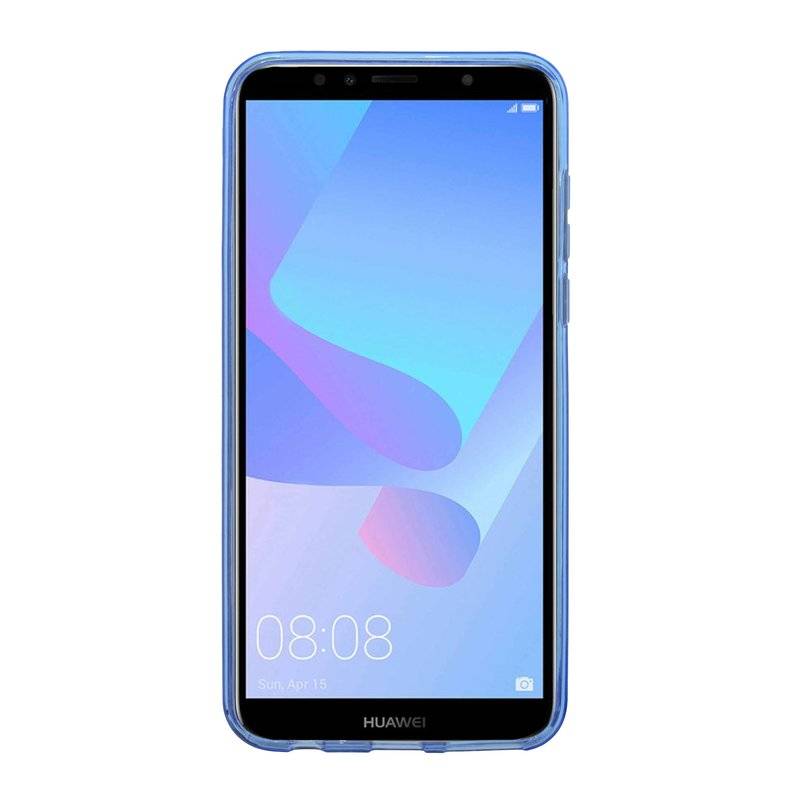 Huawei Y5 2018 Handy Silikon Schutzhülle Cover Case Blau