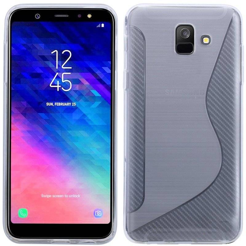 Samsung Galaxy A6 Handy Silikon Schutzhülle Cover Case Transparent