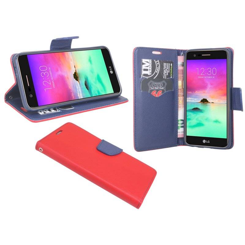 LG K11 Handyhülle Tasche Flip Case Smartphone Schutzhülle Rot