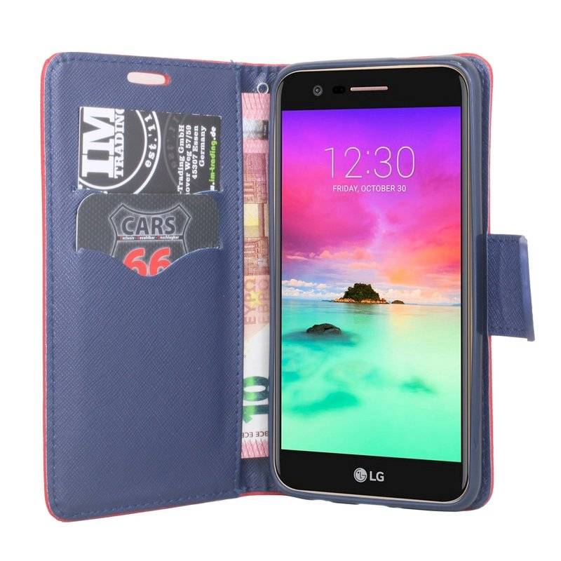 LG K11 Handyhülle Tasche Flip Case Smartphone Schutzhülle Rot