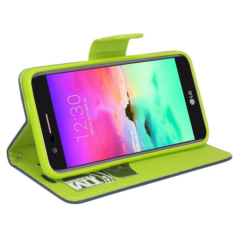 LG K9 Handyhülle Tasche Flip Case Smartphone Schutzhülle Blau