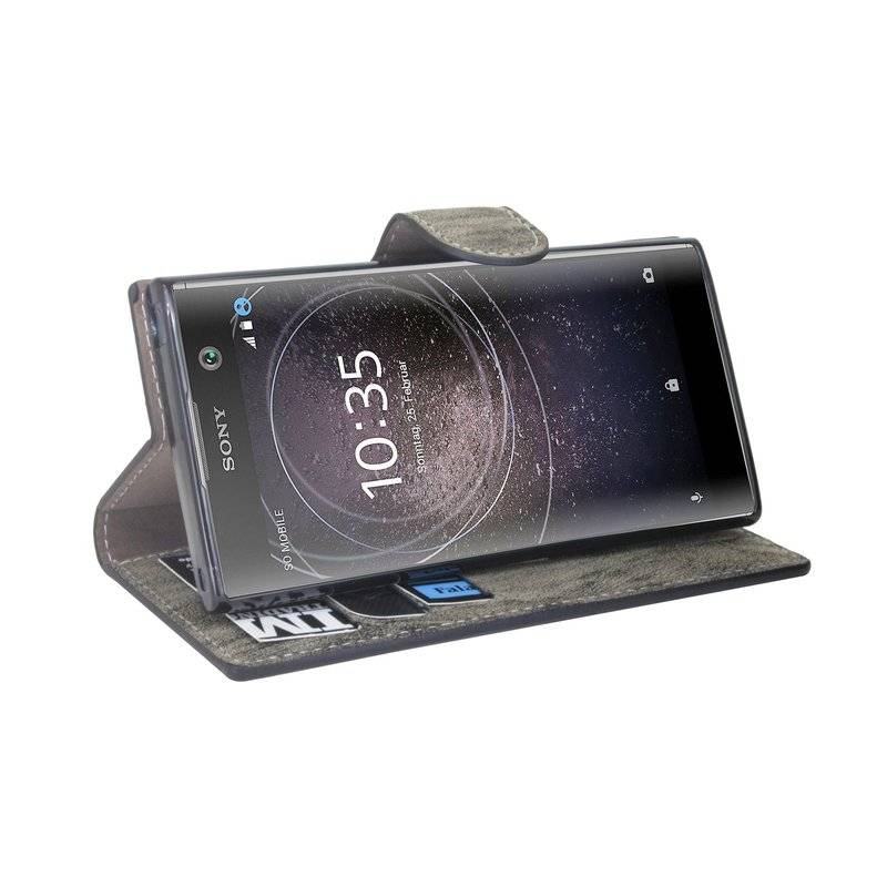Sony Xperia XA2 Ultra Handyhülle Tasche Flip Case Smartphone Schutzhülle Anthrazit