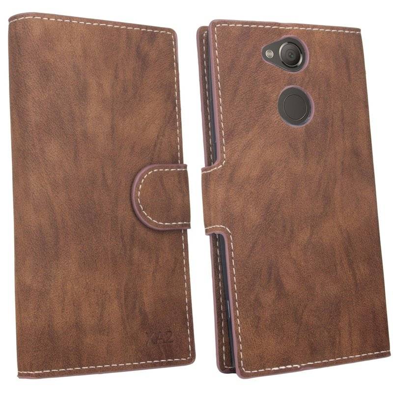 Sony Xperia XA2 Ultra Handyhülle Tasche Flip Case Smartphone Schutzhülle Braun