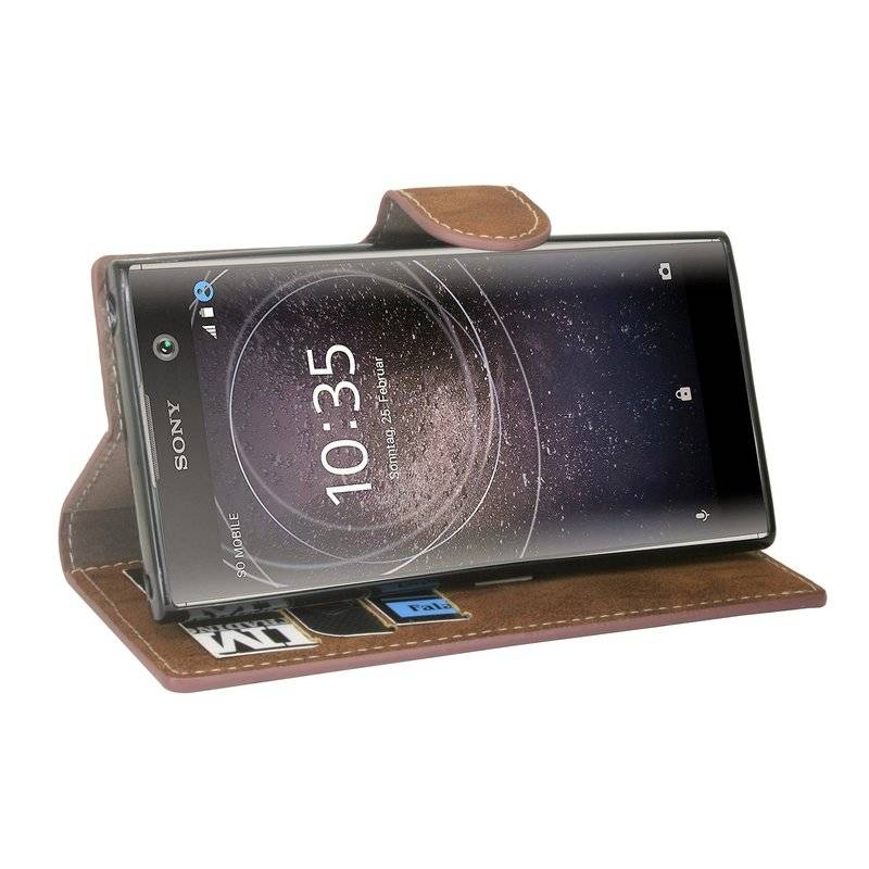 Sony Xperia XA2 Ultra Handyhülle Tasche Flip Case Smartphone Schutzhülle Braun