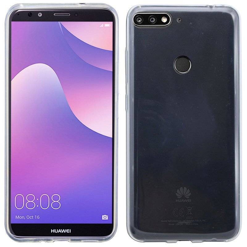 Honor 7C Pro Handy Silikon Schutzhülle Cover Case Transparent