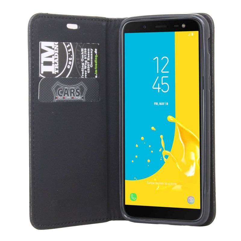 Samsung Galaxy J6 2018 Handyhülle Tasche Flip Case Smartphone Schutzhülle Schwarz
