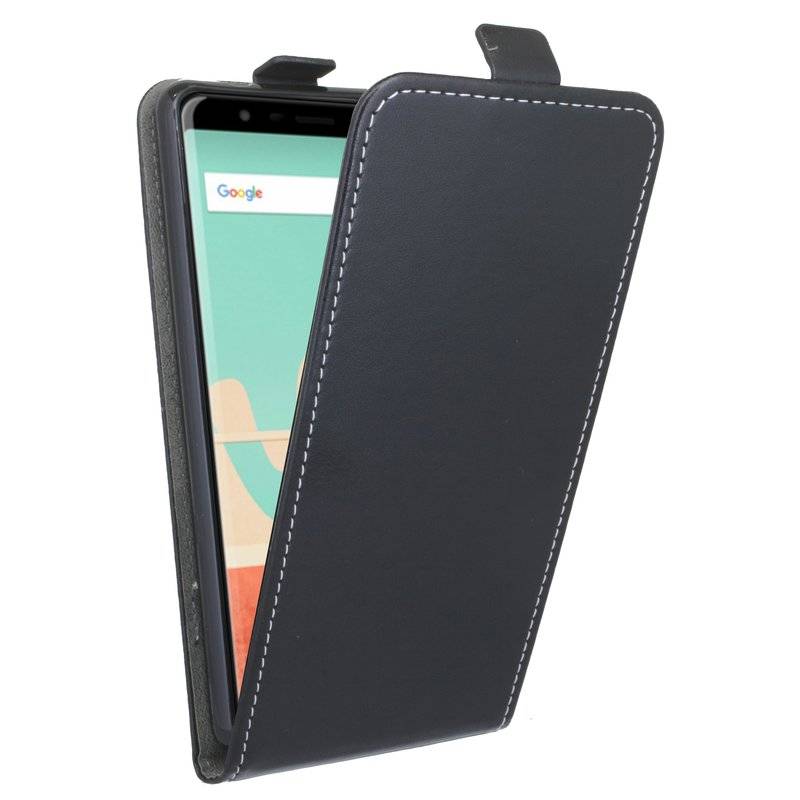 Wiko View Go Handyhülle Tasche Flip Case Smartphone Schutzhülle Schwarz