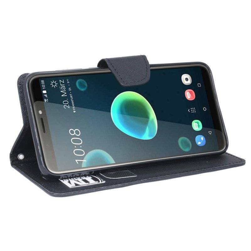 HTC Desire 12 Handyhülle Tasche Flip Case Smartphone Schutzhülle Schwarz