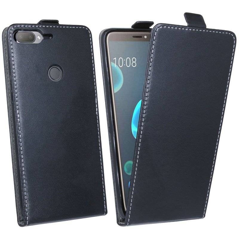 HTC Desire 12+ Handyhülle Tasche Flip Case Smartphone Schutzhülle Schwarz