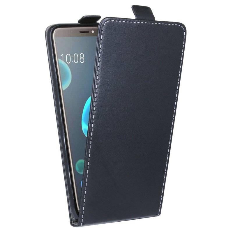HTC Desire 12+ Handyhülle Tasche Flip Case Smartphone Schutzhülle Schwarz