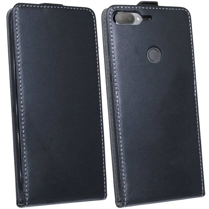 HTC Desire 12+ Handyhülle Tasche Flip Case Smartphone Schutzhülle Schwarz
