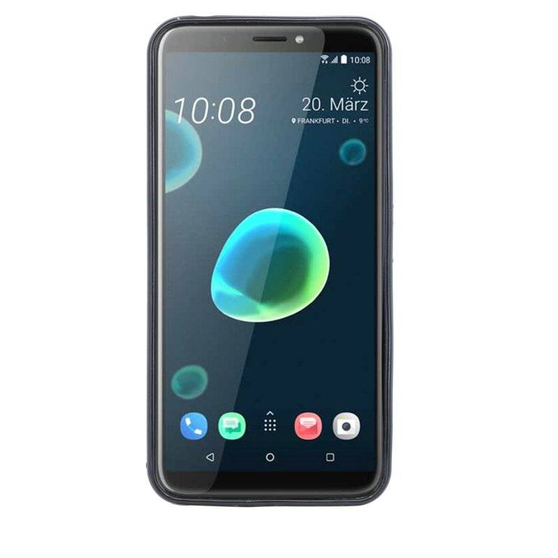 HTC Desire 12+ (Plus) Handy Silikon Schutzhülle Cover Case Schwarz