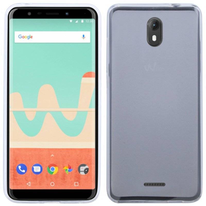 Wiko View Go Handy Silikon Schutzhülle Cover Case Schwarz