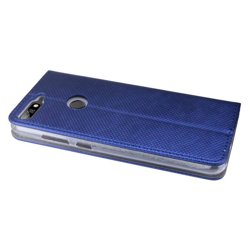 Huawei Y7 Prime 2018 Tasche Flip Case Handy Schutzhülle Blau