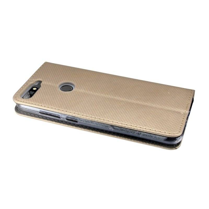 Huawei Y7 Prime 2018 Handyhülle Tasche Flip Case Smartphone Schutzhülle Gold