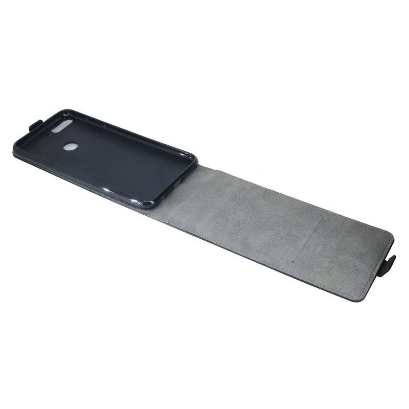 Huawei Y7 2018 Handyhülle Tasche Flip Case Smartphone Schutzhülle Schwarz