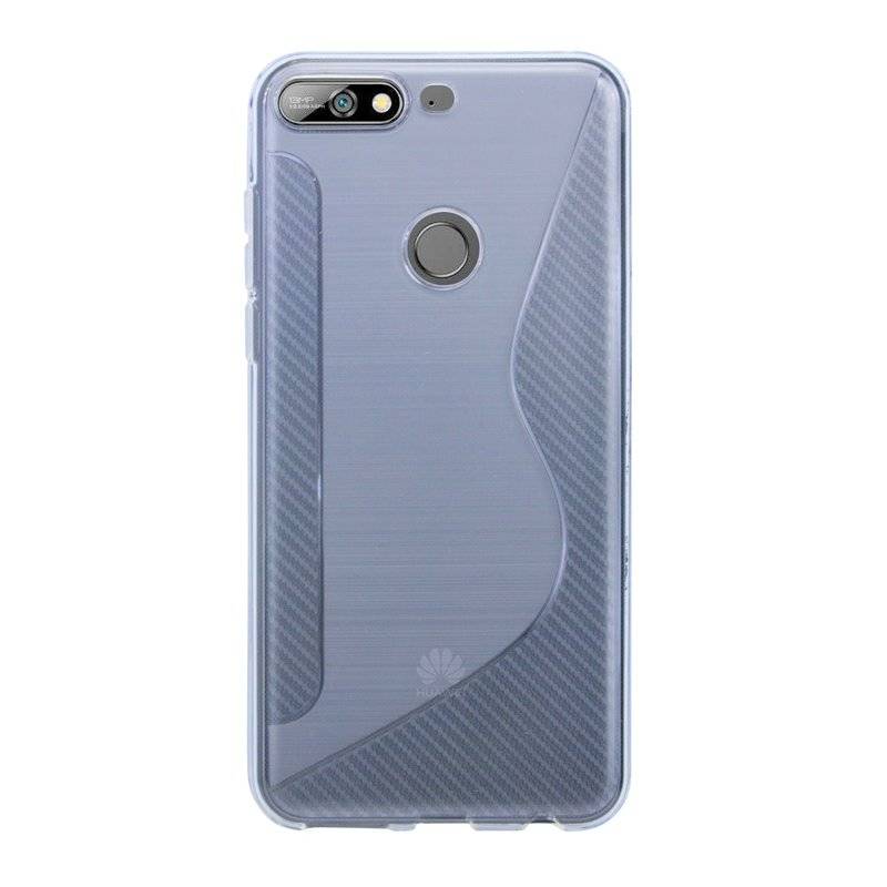 Huawei Y7 2018 Handy Silikon Schutzhülle Cover Case Transparent