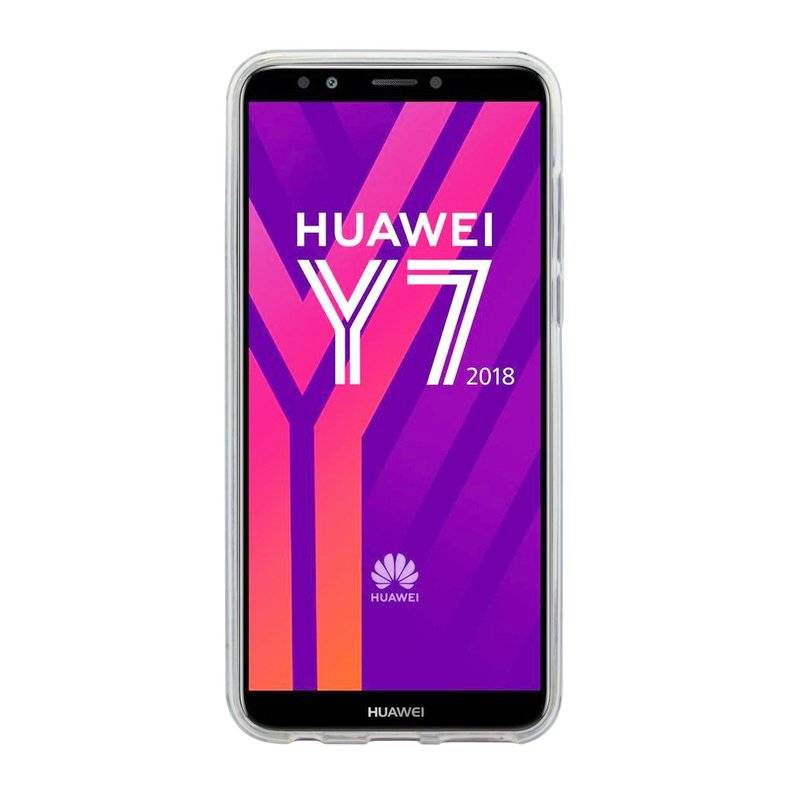 Huawei Y7 2018 Handy Silikon Schutzhülle Cover Case Transparent